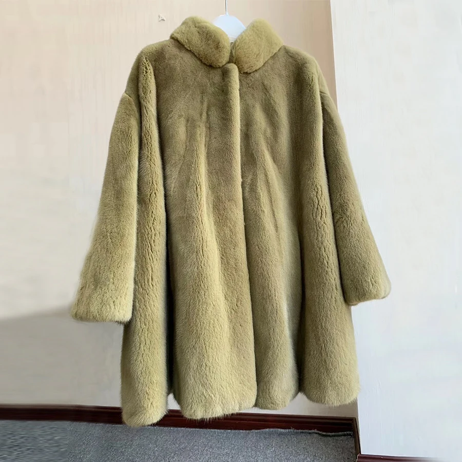 

Kopenhagen Fur natural mink fur coat Women Winter Warm Thick Jacket Top Quality stand collar full pelt 2019 new real fur coat