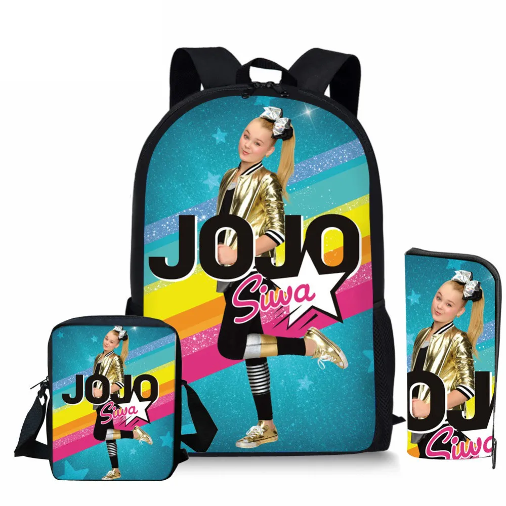 ThiKin 3 шт./компл. школьная сумка комплект суперзвезда JOJO Siwa Девушка Рюкзак Школьные сумки для подростков мальчиков студентов школьная сумка Back