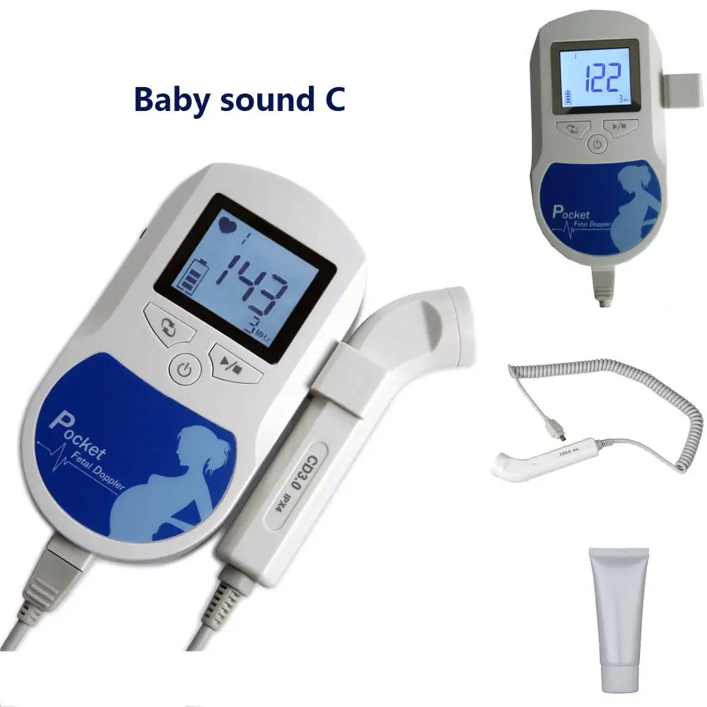 

Doppler Baby Heart Rate Monitor Pocket Doppler 3.0MHz Fetal Doppler Ultrasound Baby Heartbeat Detector Home Pregnant