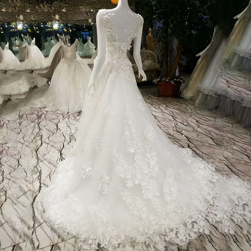 LSS005 свадебное платье с кружевомРоскошное со съемным кружевным кружевом на