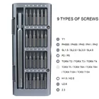 Набор отверток 25-в-1, такой же, как корпус из алюминиевого сплава для ремонта мобильных телефонов, компьютеров, планшетов, инструментов сделай сам