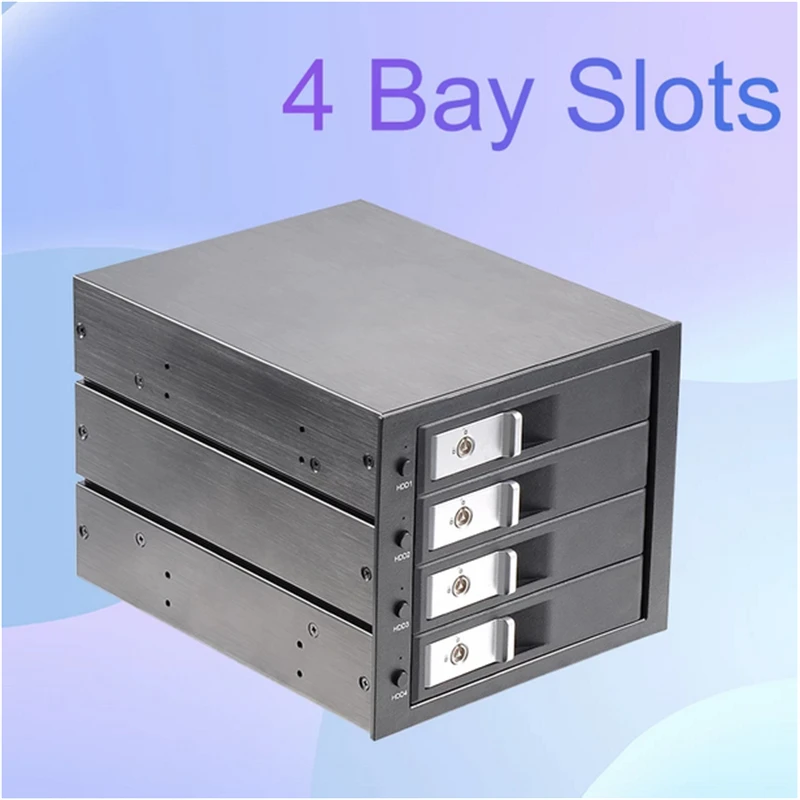 brand new aluminum 345 bay slot 3 5in sata tray less hot swap backplane internal enclosure for 3 5in sata hdd mobile rack free global shipping