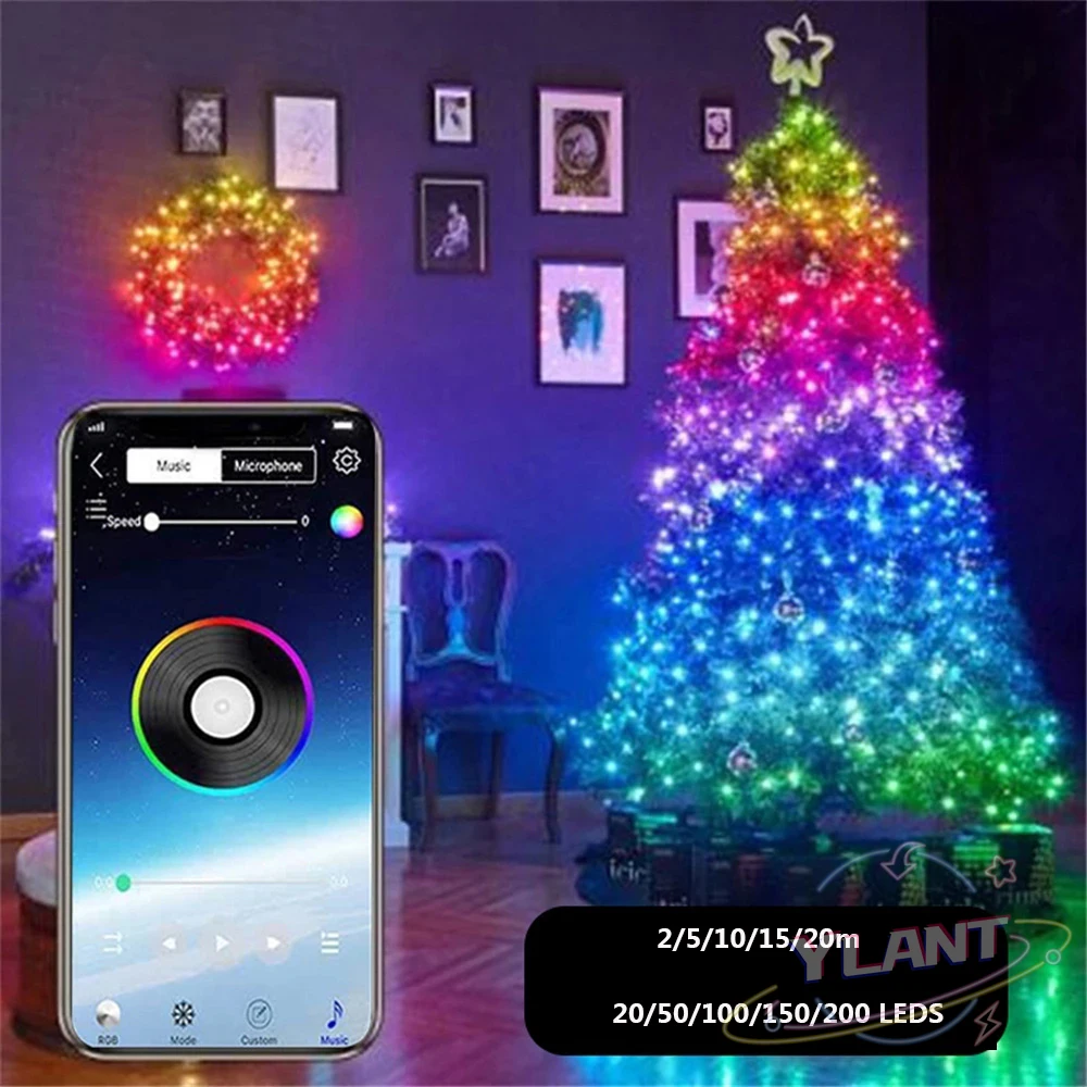 

USB-гирлянсветильник светодиодная Водонепроницаемая с управлением через приложение