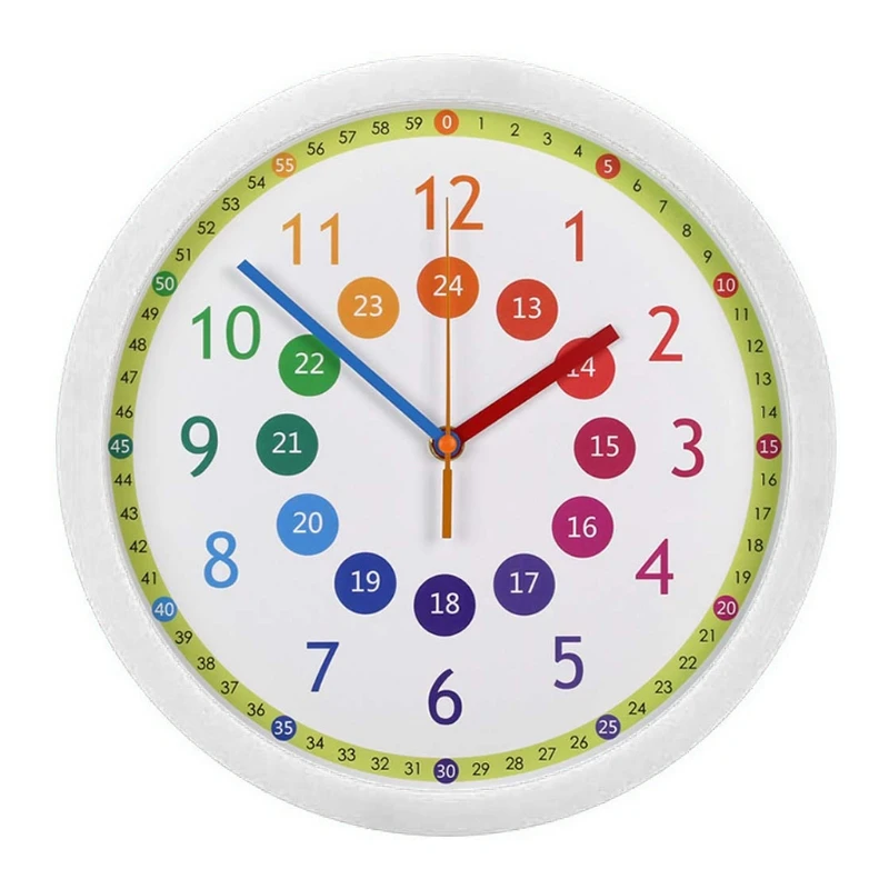 

Mute Wall Clock Simple Style Creative Cartoon Digital Wall Clock Nursery Home Living Room Children's Room Bedroom