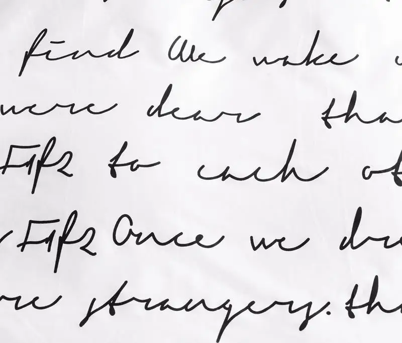 Комплект постельного белья комплект с пододеяльником рисунком цвет белый/черный