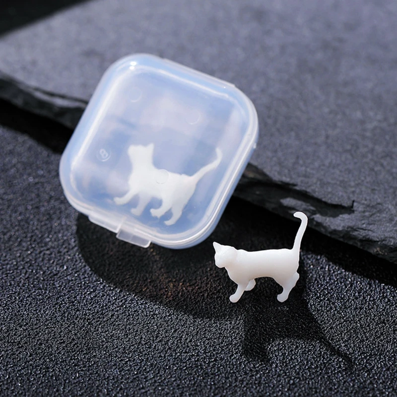 

Mini Cat Resin Filled Model Epoxy Resin Mold 3D Miniature Landscape Accessories for Craft Diy Jewelry Making