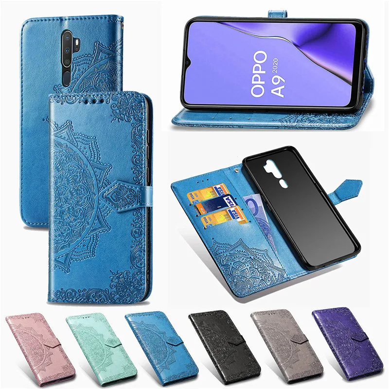 Флип чехол для OPPO A11X кошелек с отделениями карт A5 2020 A9 подставка телефона|Бамперы|