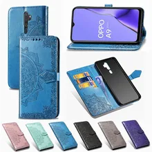Флип чехол для OPPO A11X кошелек с отделениями карт A5 2020 A9 подставка