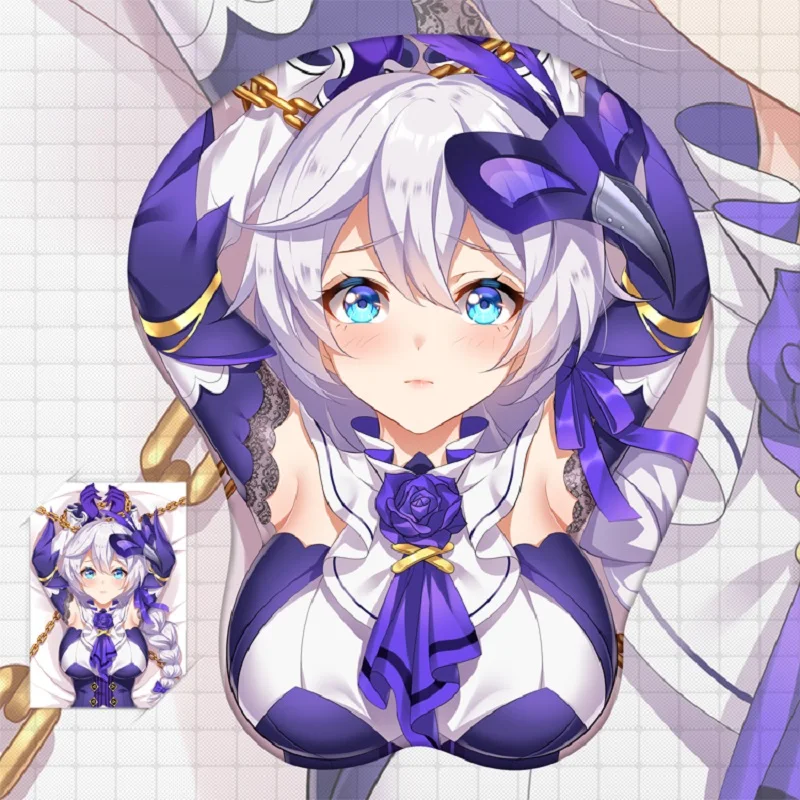 3D коврик для мыши Kallen с аниме и сексуальным бюстом Kaslana мягкий нагрудный