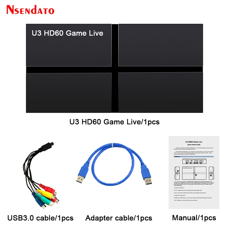 Ezcap 263 1080P U3 USB HDMI AV видеозахват для 3 0 записывающий адаптер OBS HD игр прямой