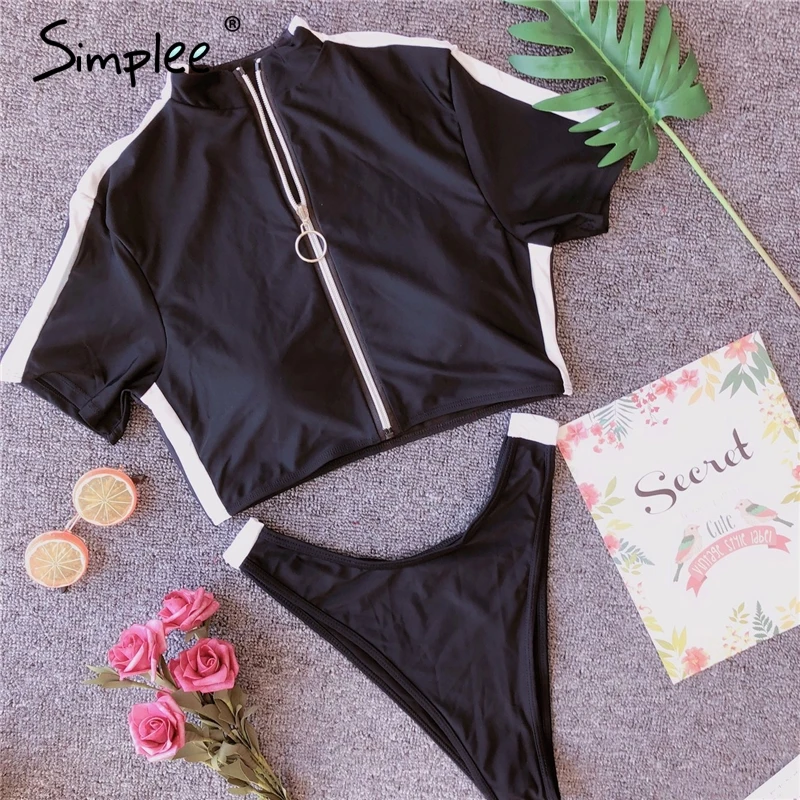 Simplee бразильские стринги спортивный комплект бикини с пуш-ап сексуальные костюмы