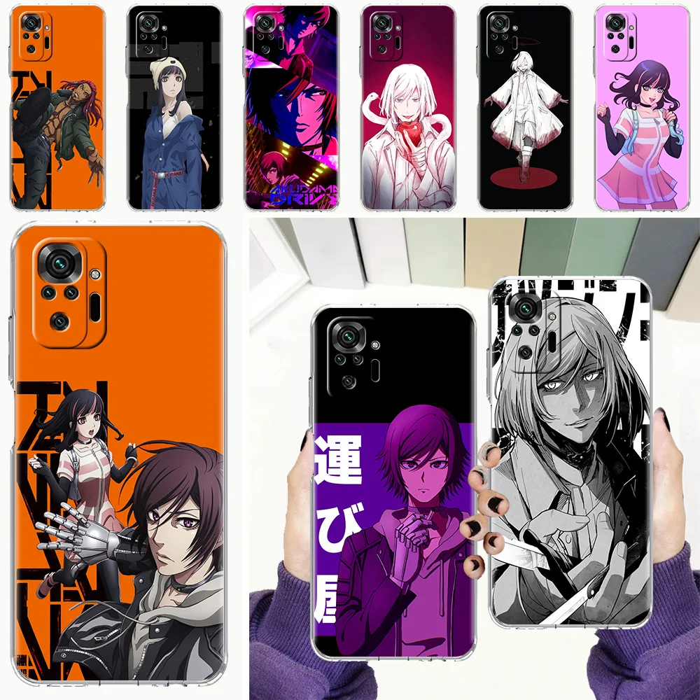 

Luxury Phone Case For Xiaomi Redmi Note 9S 9 8 10 Pro 7 8T 9C 9A 8A K40 Soft Silicone Crystal Clear Cover Akudama Drive Anime