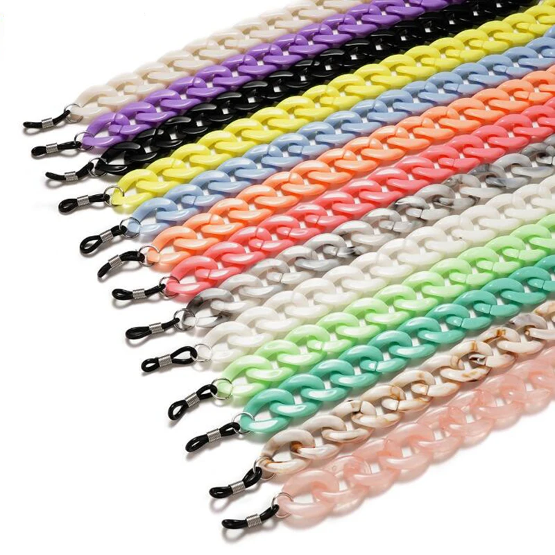 

Summer Fashion Acrylic Sunglasses Chains Lanyard Women Anti-slip Reading Glasses Chain Cord Holder Neck Strap Rope 2020