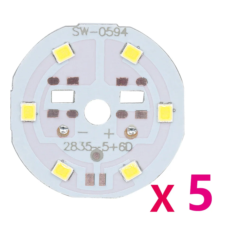 

5PCS 2835smd LED Bulb Lamp Beads Kit LED diode Round Light source board 3W 5W 7W 9W 12W 15W 18W For Lampada LED Spotlight White