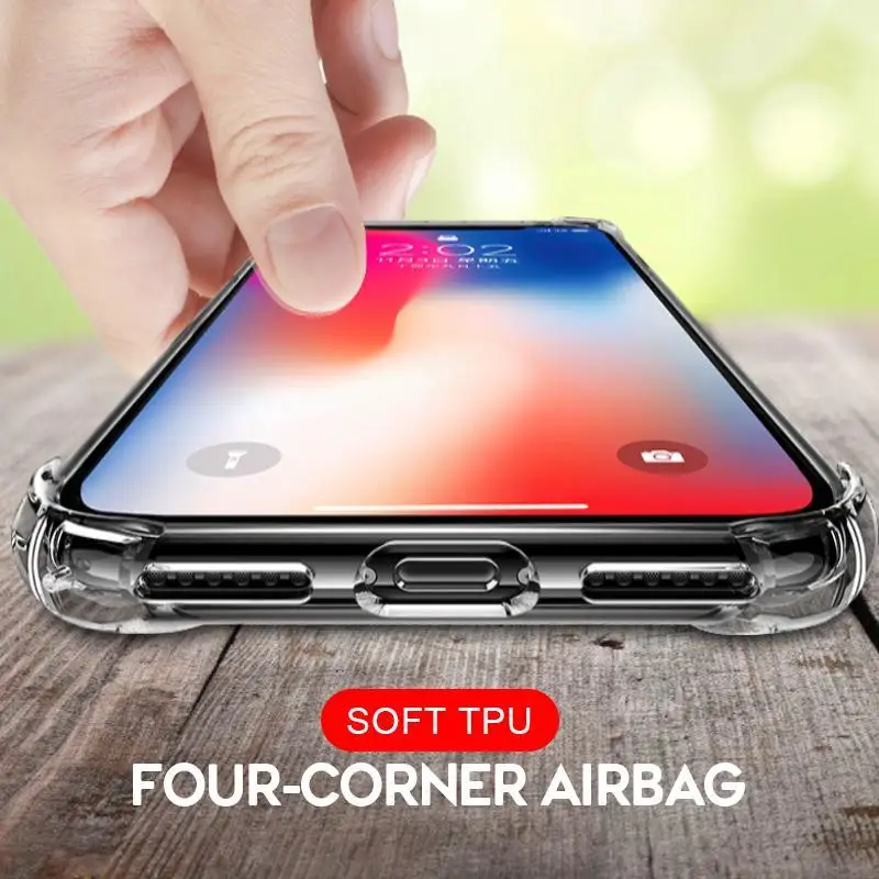 Прозрачный чехол для iPhone 11 Pro Max X XS Max XR Airbag противоударный силиконовый чехол из ТПУ для телефона iPhone 6 6S 7 8 Plus