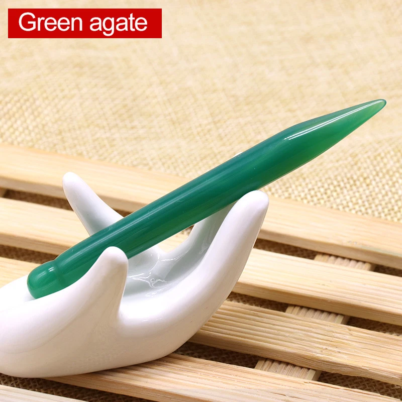 Натуральный нефрит массажер для гуаши розовый кварц акупунктурная ручка красоты