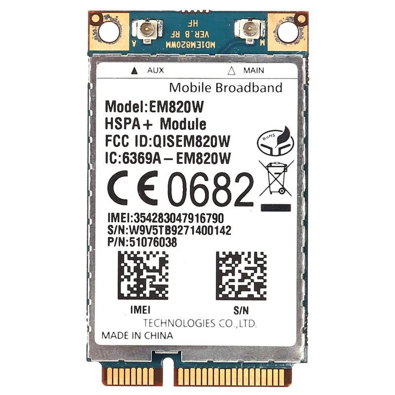 EM820W Wi Fi карта Mini Pcie 3G EDGE GPRS HSPA WCDMA беспроводной модуль UMTS/HSDPA/HSUPA/PA + GPS|Сетевые карты|