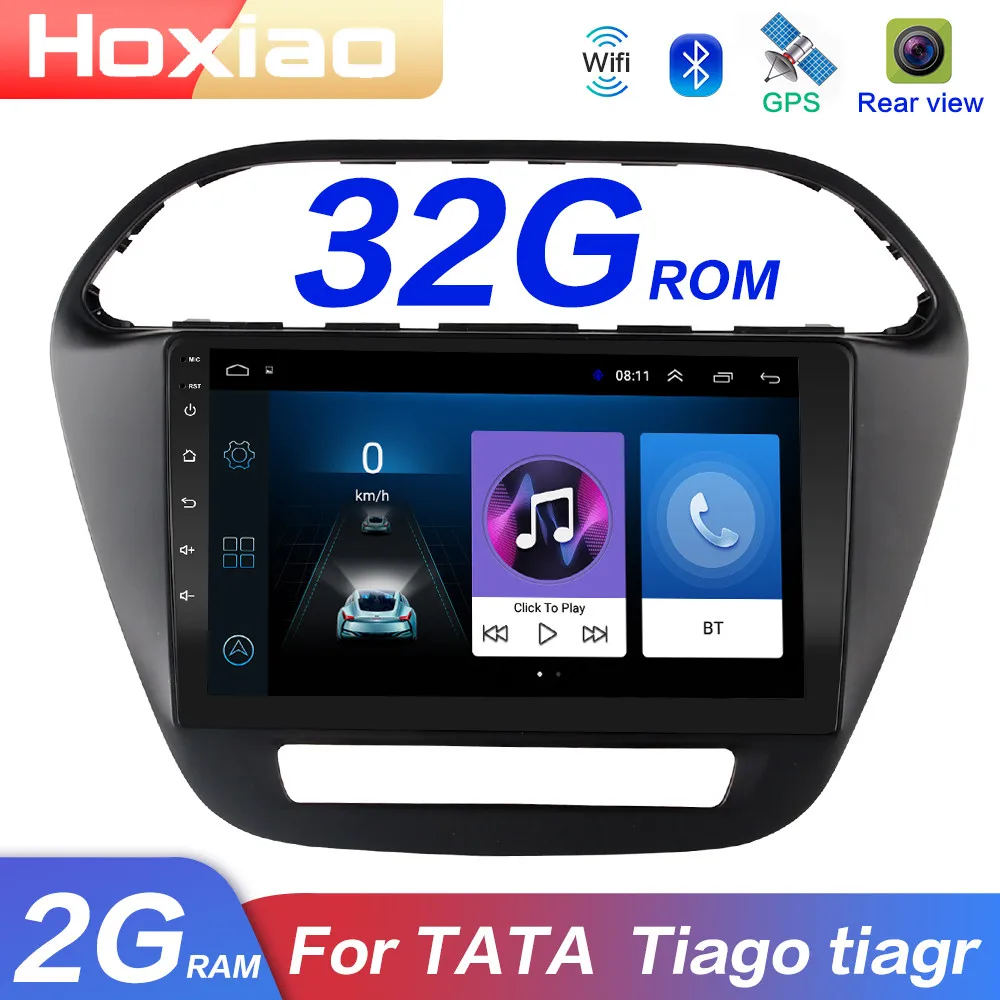2 Din Android Автомагнитола для Tata Tiago Tiagr WiFi FM gps мультимедиа плеер