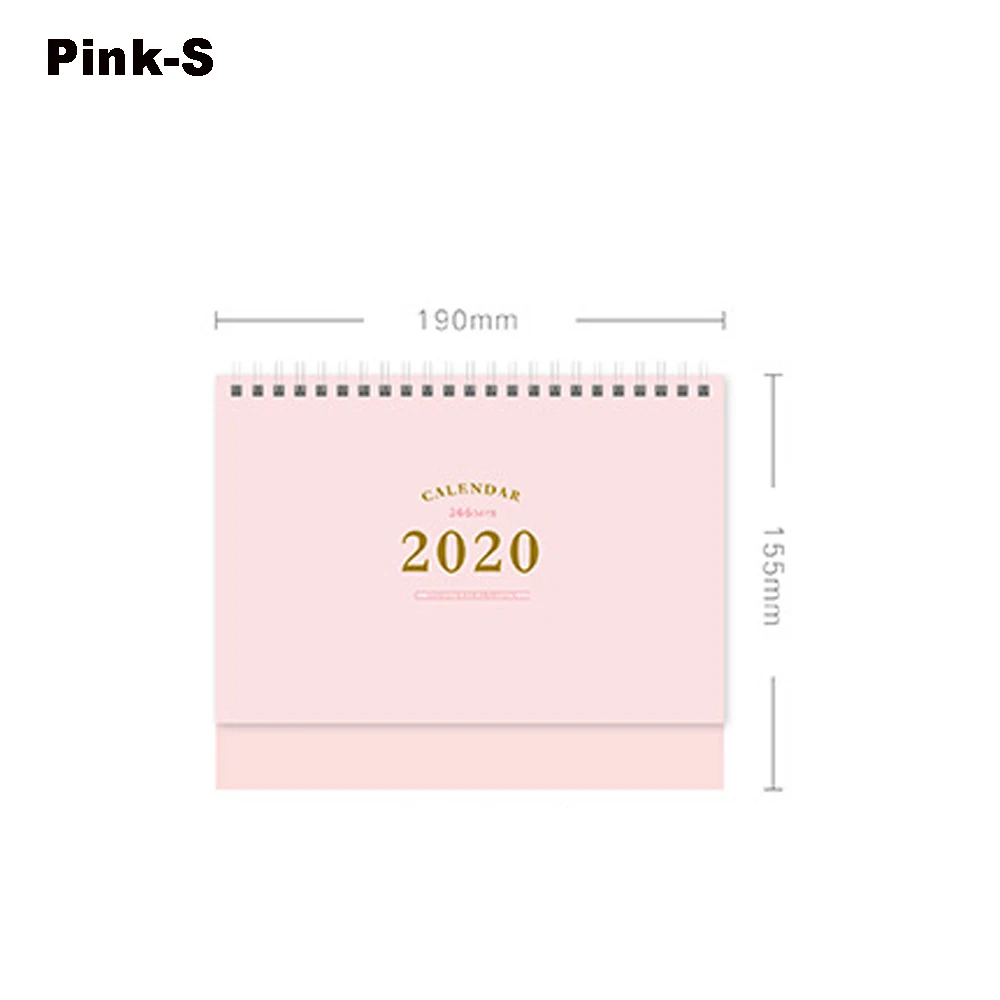 S pink Год простой записываемый Настольный календарь украшение для рабочего стола ежедневный планировщик с катушкой вертикальный календарь - Цвет: S pink