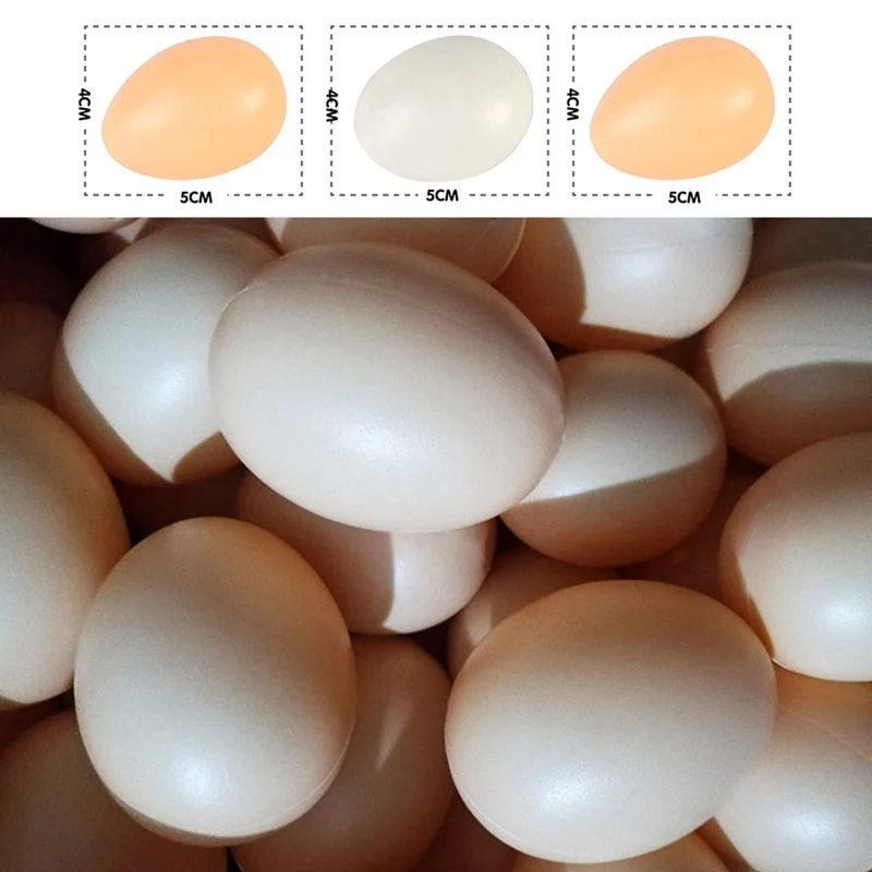 

12pcs Hatching Hen Poultry Hatch Breeding Simulation Fake Plastic Artificial Eggs DIY Painting Easter Egg Educational Toy