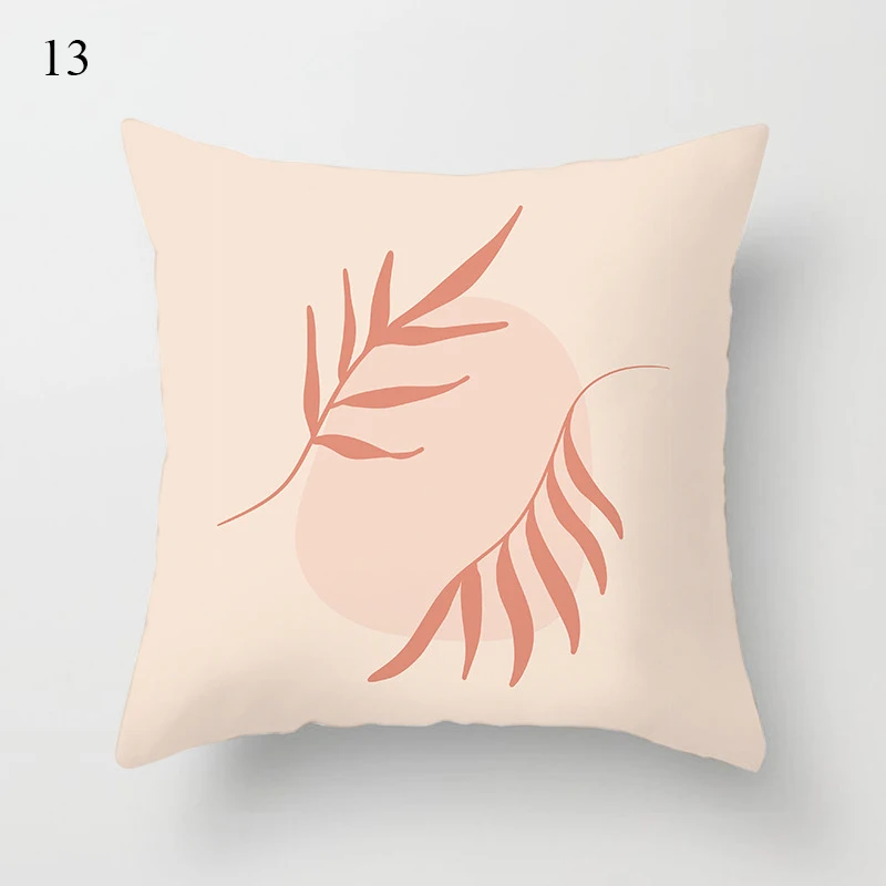 

Modern Abstract Landscape Pillowcase Plant Peach Skin Home Cushion Cover Nordic Style Pillowcase Large Pillowcase For Home Use