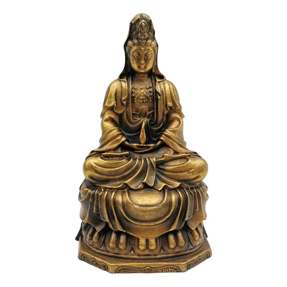 

LaoJunLu Sitting Statue Of Brass Guanyin Imitation antique bronze masterpiece collection of solitary Chinese traditional style