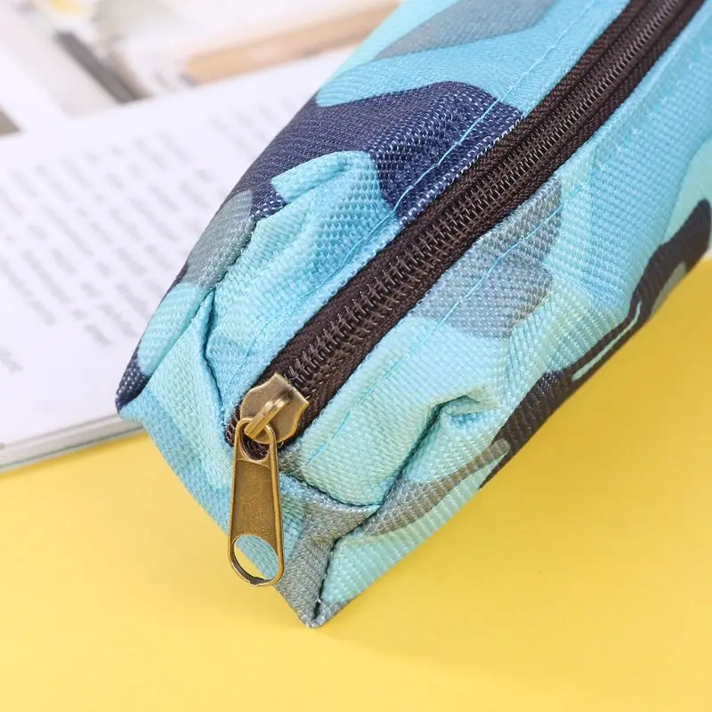 Камуфляжный пенал косметичка для макияжа школьные и офисные принадлежности