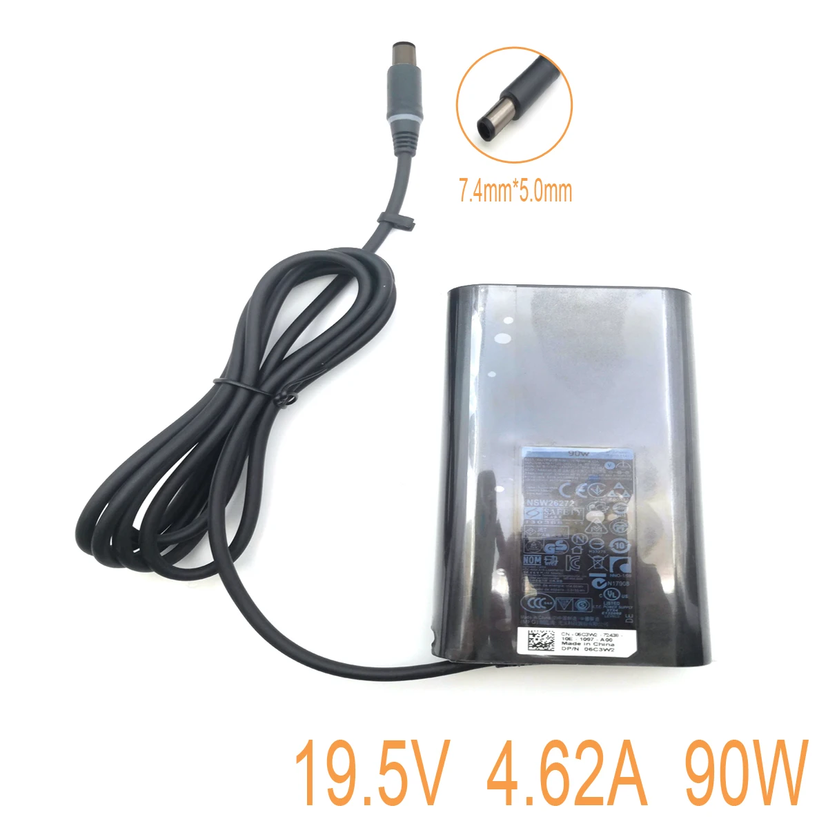 Зарядное устройство nobi для ноутбука Dell Latitude E6520 E6530 E7240 E7440 E6440 LA90PM130 6C3W2 LA90PS1-00 LA65NM130