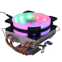 copper tubes fans cpu cooler led cpu cooling fan pwm silent exhaust fan lga2011115x775amd 3pin for pc cpu cooling radiator