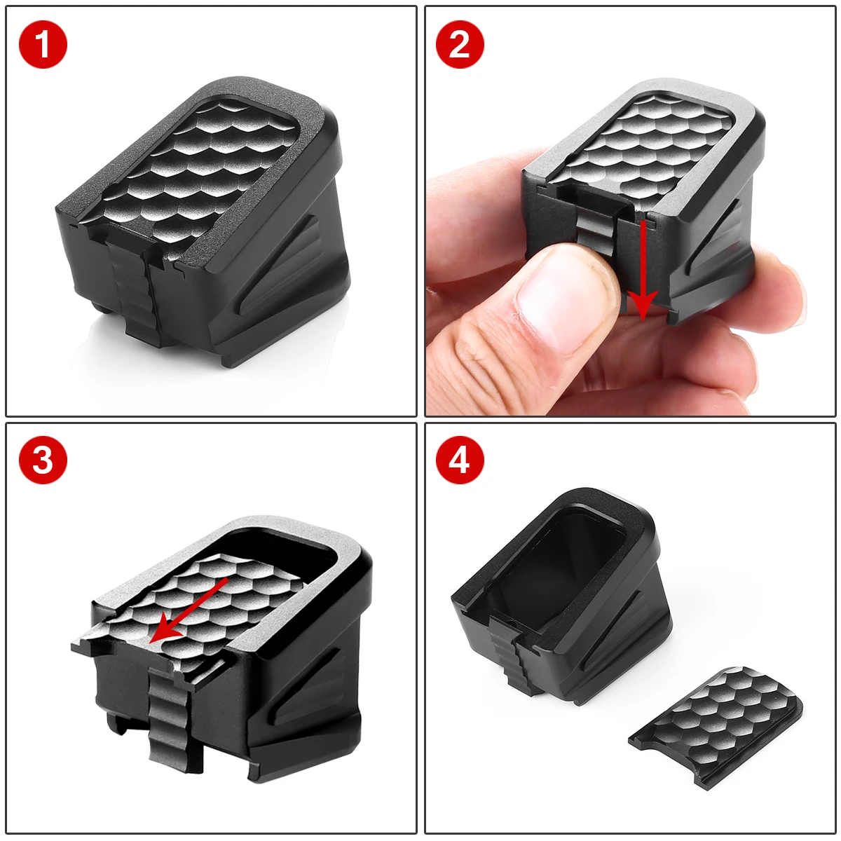 Тактическая Подставка под журналы Glock комплект удлинителей Mag для 17 17C 17L 22 22C 24 24C 31