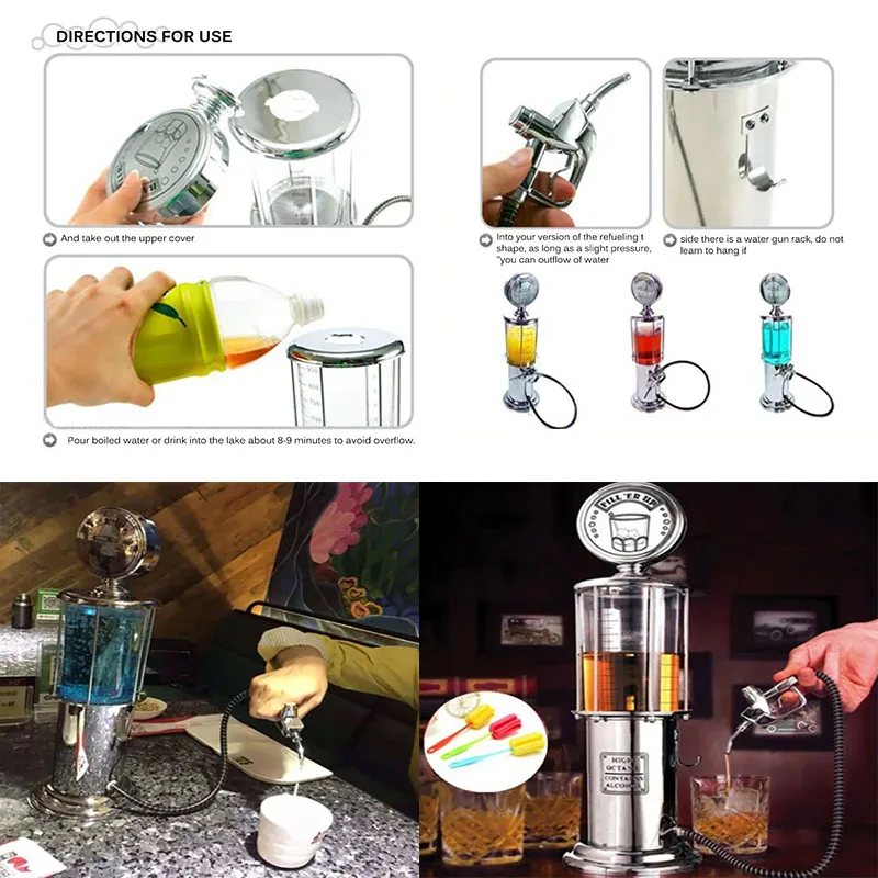 1 Gun Heads Beer dispenser Beverage Food-grade Drink Dispenser Gas Station Shape Design | Дом и сад