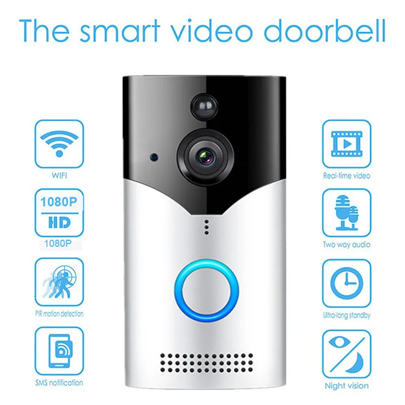 

1080P Wireless Doorbell Camera WiFi with Motion Detector System for Home Security Waterproof Surveillance Video