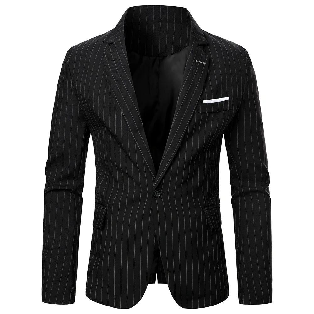 

Men's Suit Stripe Fashion Line Design Men's Suit Oversized Single Breasted Blazers Men Mens Clothing Wedding Banquet