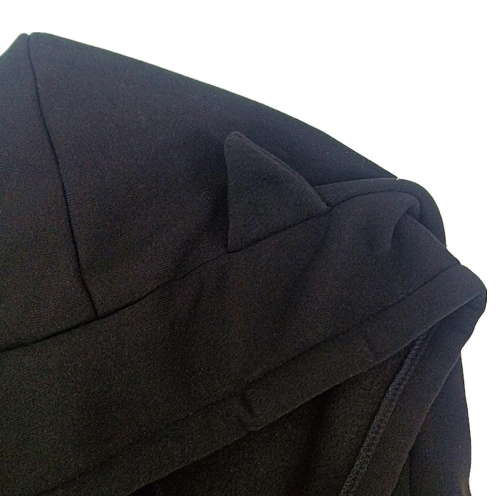 

Kawaii Hoodie Harajuku Long Sweatshirt Women Black Punk Gothic Hoodies Hoody Ladies Zip-up 2019 Autumn Cute Ear Hoodies
