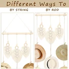 Вешалка для шляп макраме настенная вешалка для шляп веревка для шляп ручной работы плетеная вешалка для хранения шляп в стиле бохо