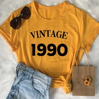 vintage 1990 birthday party tshirt streetwear 32th t shirt women plus size cotton lady clothes fashion o neck short sleeve tees