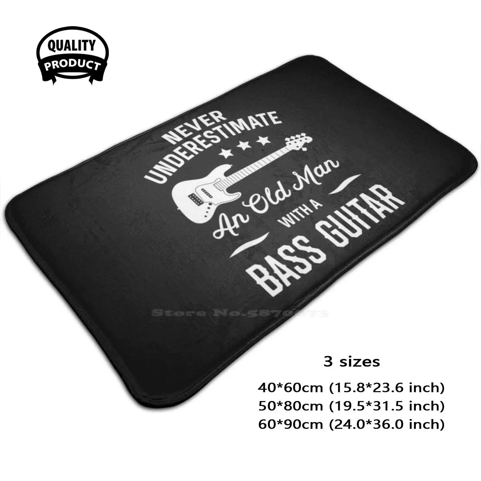 Мягкий Нескользящий 3D-коврик для бас-гитары пожилых людей | Коврики