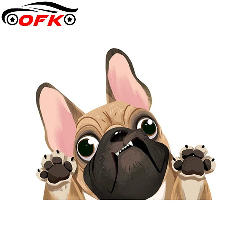 

Cute French Bulldog Car Sticker Cover Scratch Decal Laptop Truck Motorcycle Auto Decoration Accessories PVC,13cm*10cm