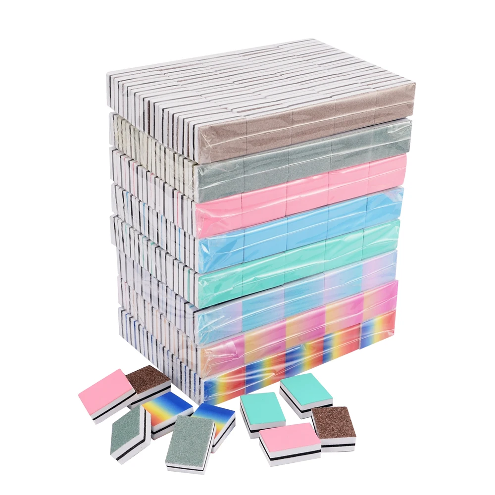 

Nail File Mini 5/10/25pcs/lot Double-sided Nail Buffer Block Grinding Polishing Portable Pedicure Manicure Nail Polish For Salon