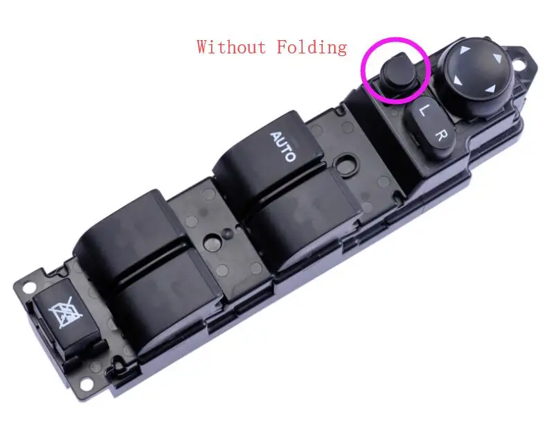 without Folding Capqx для Mazda 2 2007-2013 передний левый электрический стеклоподъемник переключатель двери мастер Электрический переключатель окна питания Кнопка - Цвет: without Folding