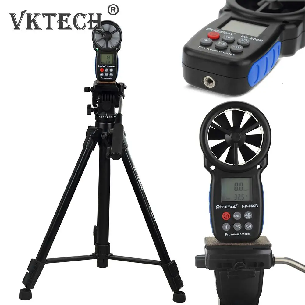 

HP-866B Portable High-Precision Digital Anemometer 0-30m/s Wind Speed Meter Wind Chill Temperature Tester Handheld Measure Tools