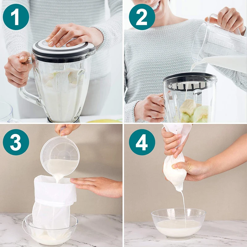UNTIOR 100 Mesh Reusable Beer Brewing Wine Filter Bag Home High Temperature Resistance Fruit Juice Nuts Milk Nylon Net Brew | Дом и сад