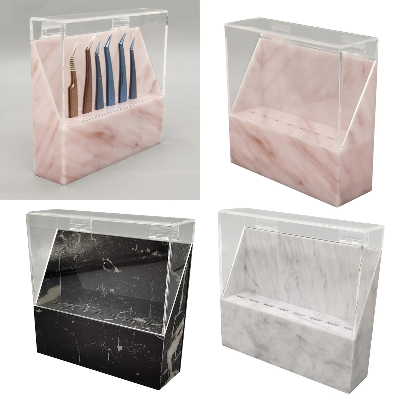 

8 Slot Tweezers Stand Holder Storage Rack Acrylic Display Stand for Eyelashes