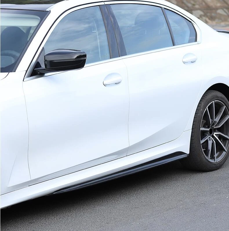 Для BMW 3 серии G20 G28 2019 2020 2021 2022 высокое качество PP яркая черная боковая юбка спойлер