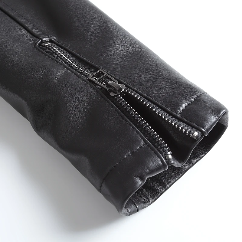 

Autumn 2020 new Haining sheep leather leather jacket women's short motorcycle jacket thin suit small coat