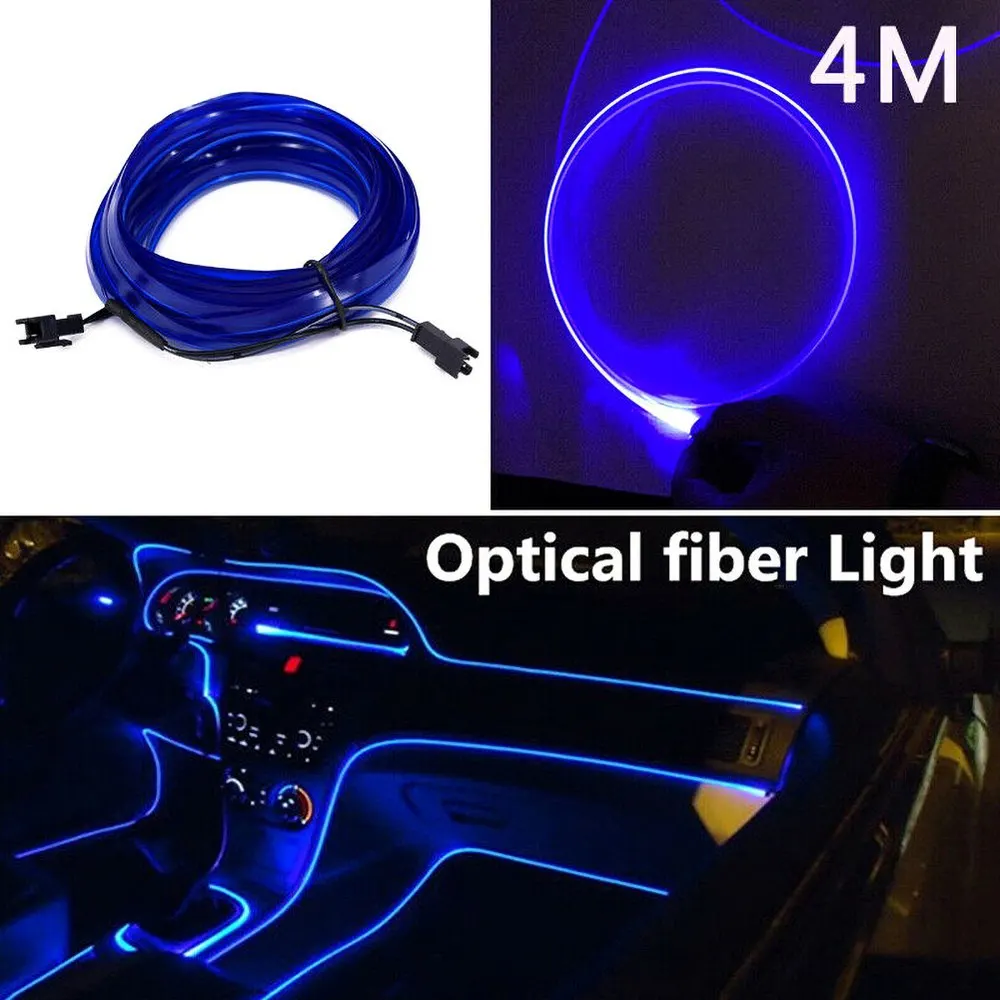 4 Meter Auto Interieur Verlichting Auto Led Strip El Draad Touw Auto Sfeer Lamp Glasvezel Licht Auto Interieur Decoratie 4 Meter Auto Interieur Verlichting Auto Led Strip El Draad Touw Auto Sfeer Lamp Glasvezel Licht Auto Interieur Decoratie