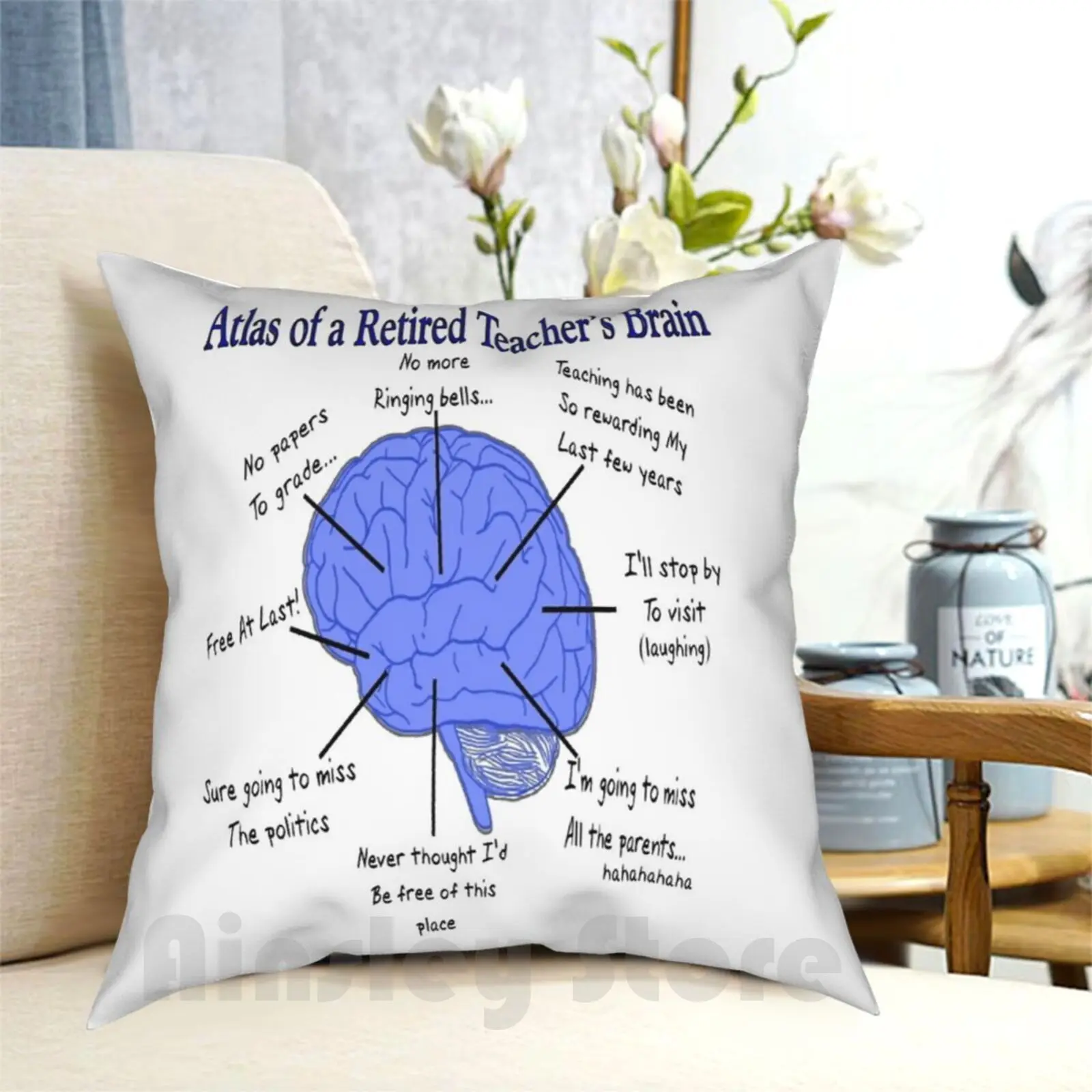 

Funny Retired Teacher Pillow Case Printed Home Soft DIY Pillow cover Retired Teacher Teacher Retirement Funny Retired