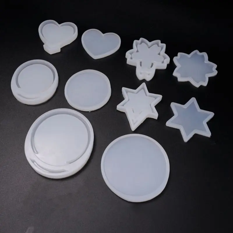 DIY Кристалл Капля Клей Песок Плесень Звезда Круглый ювелирные украшения кулон