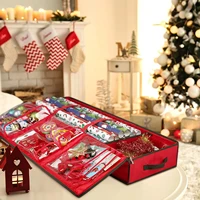 christmas gift wrap organizer storage box christmas wrapping paper collection bag container adjustable ornaments navidad