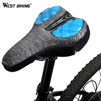west biking bicycle saddle cover 3d liquid silicon gels cycling seat mat comfortable cushion soft anti slip bike saddle cover